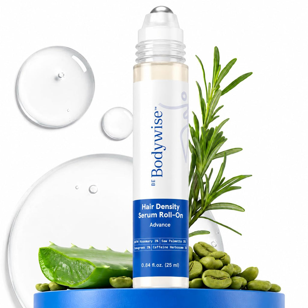 Hair Growth Serum Roll on - 5% Saw Palmetto, 3% Rosemary Oil for Hair Growth, 3% Fenugreek,1% Caffeine Herbasome | Serum for Hair Loss & Hair Regrowth for Men & Women 25Ml/0.84 Fl Oz