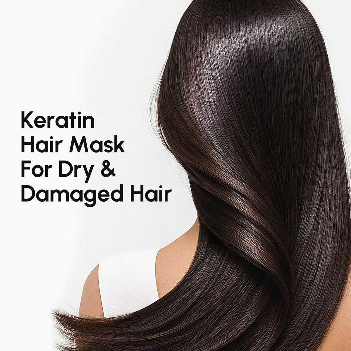 Deep Conditioning Hair Mask for Damaged Hair Treatment – Keratin Hair Care for Hydrating Growth Repair Moisturizing – Dry Curly Color Refreshing – 10 Fl Oz, White