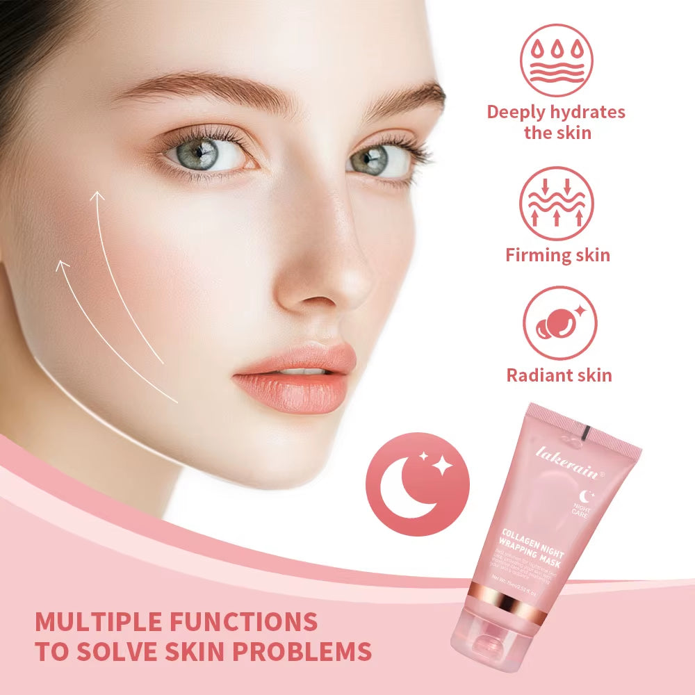 Korean Deep Collagen Mask Peel off Mask Face anti Wrinkle Lifting Skin Care Masks Bio Pack Night Wrapping Woman Overnight Skin